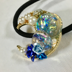 🌟2周年記念感謝作品  🌟オーロラの月 ヘアゴム 
