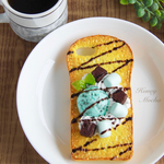 フレンチトーストのスマホケース（チョコミント)