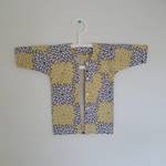 kさまご注文品 お祭り☆こども鯉口シャツ（むじなぎく/青と黄色）