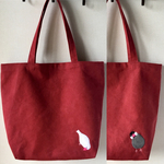 bunbun620様オーダー作品「白文鳥＆のトートバッグ」