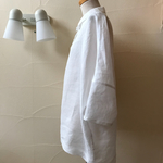 丸襟がかわいい リネンチュニック 白、黒、リネンカラーの3色からお選びいただけます(受注生産)