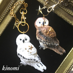 フクロウのバッグチャーム