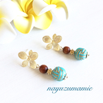∴ゴールドPlumerial∵ピアス【779】silver925芯