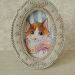 【ミニ原画】ウェルカムキャット