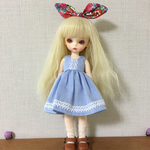 iMda1.7サイズ/シャンブレーワンピース・サックス