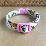 手縫いの猫用首輪●40花／カラフル