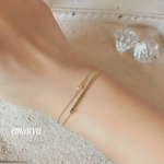 Crystal&Stick Double Chain Brace