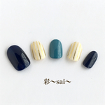 ブルー☆シンプルネイル/ストライプネイル/ラインテープ