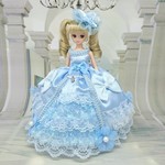 リカちゃん お姫様ドレス 一点物☆ブルー