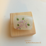 とんぼ玉帯留＊藤の花＊