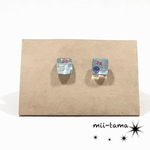 夏祭り！ガラスと樹脂のピアス（金魚×ヨーヨー）