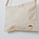 サコッシュ【キャンバス】；クロワッサン刺繍付き