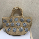 エコアンダリアで編んだカゴバック