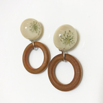 Flower × ウッドイヤリング
