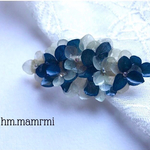 ふんわり紫陽花バレッタblue