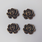 ラスト1セット◆ デッドストック 27mm 薔薇 カボション  ゴールド