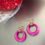 ＊大振りフープピアス pink＊