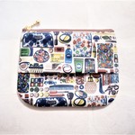 ミニ財布？ゴミ入れ？お好みで！　ポケットティッシュポーチ リバティ フォーゲットミーノッツ グレージュ