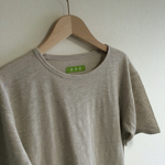 数奇者 リネン  100% 天竺 Tシャツ バインダー仕上げ アンダーポケット  ベージュ オートミール