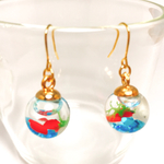金魚がユラユラ★夏にピッタリのアクアリウムピアス