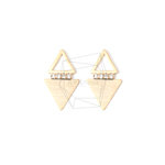 PDT-1447-MG【2個入り】トライアングルペンダント,Triangle with CZ Tennis Chain 