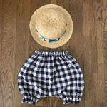 ブロックチェックのかぼちゃパンツ