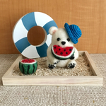 chirokun2007様専用 ちびころシロクマちゃん『スイカ大好き』羊毛フェル