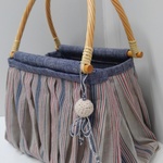 バンブー持ち手のふんわりタックbag
