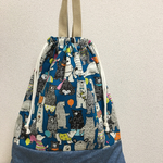 体操着入れやお着替え袋などに便利な持ち手つき巾着