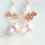 金魚とスワロフスキーのピアス～浴衣に✨