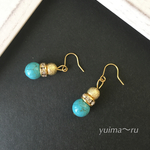 ターコイズピアス/シンプル