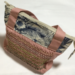 🌷スモッキング刺繍のバッグインバッグ♪ハワイアン柄