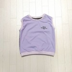 110cmノースリーブカットソー[ラベンダー×グレー星]