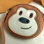 　B品特価セール、丸モンキーポーチ、コインケースレザークラフトウォレット　バッグ 革職人の手作り財布屋 本革手縫い　小銭入れ 小物入れ