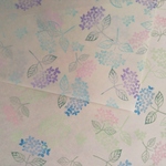 ◇pe・・様リクエスト◇消しゴム版画「和紙のラッピングペーパー（紫陽花）」