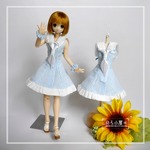 【ピュアニーモM（S）用】セーラー襟のワンピースセット