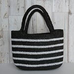 スズランバッグ しましま『黒×白』