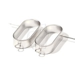 ERG-692-MR【2個入り】オーバルシェイプピアス,Oval Shaped Post Earring