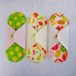カラフルフルーツ×3カラー　布ナプキン　おりもの用　3枚セット