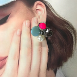 大ぶりカラフルピアス イヤリング