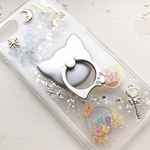 魔法ステッキ♥️メルヘンケース 猫 スマホリング付きスマホケース iPhoneケース iPhone7 iPhone8