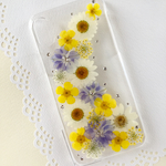 s0712s0323様専用ページ ＊ 押し花のケース＊ iPhone X ＊キンポウゲと千鳥草