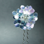 送料無料＊紫陽花の簪 スワロフスキー         アジサイ 浴衣  着物 袴 和風  振り袖 留め袖 