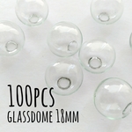 【100個】18mm  ガラスドーム