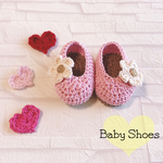 【再販】数量限定 ピンク お花 ベビーシューズ