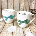 ティファニーブルー🎀グリーンリボン&コスメ柄マグカップセット✨