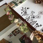  送料込み チビ助紫陽花と帝王貝細工の縦長ガーランド①