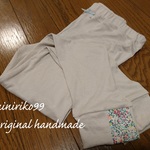 春夏さらさら120㎝7分丈レギンス/シルバーグレー×リバティSローズ