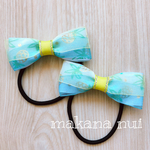 さわやかパイナップル リボンヘアゴム2個セット