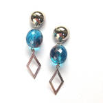 輝く海色のイヤリング/ピアス